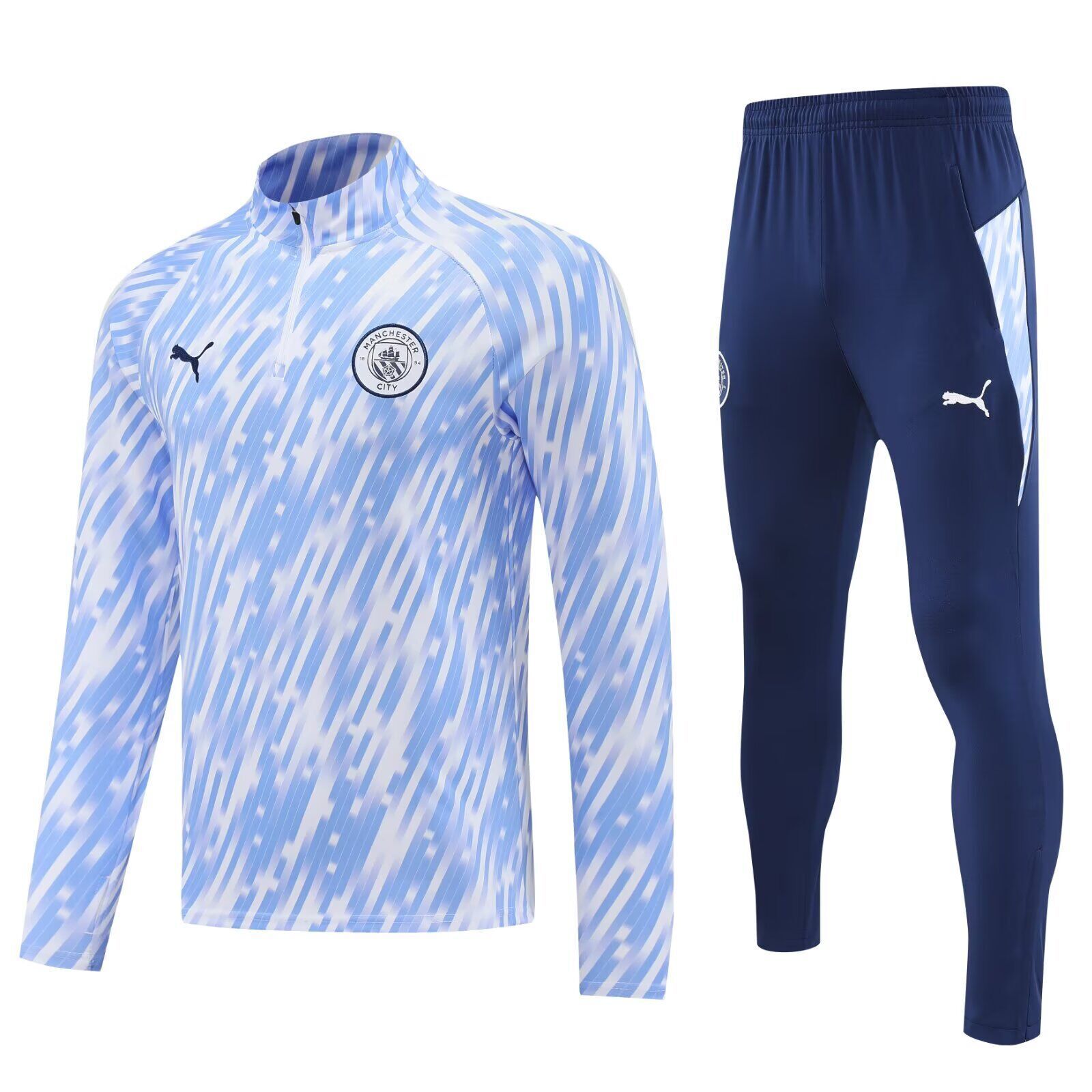 AAA Quality Manchester City 25/26 Tracksuit - White/Blue